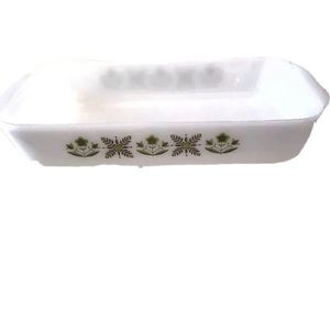 Vintage Fire King Meadow Green 1.5Qt Casserole